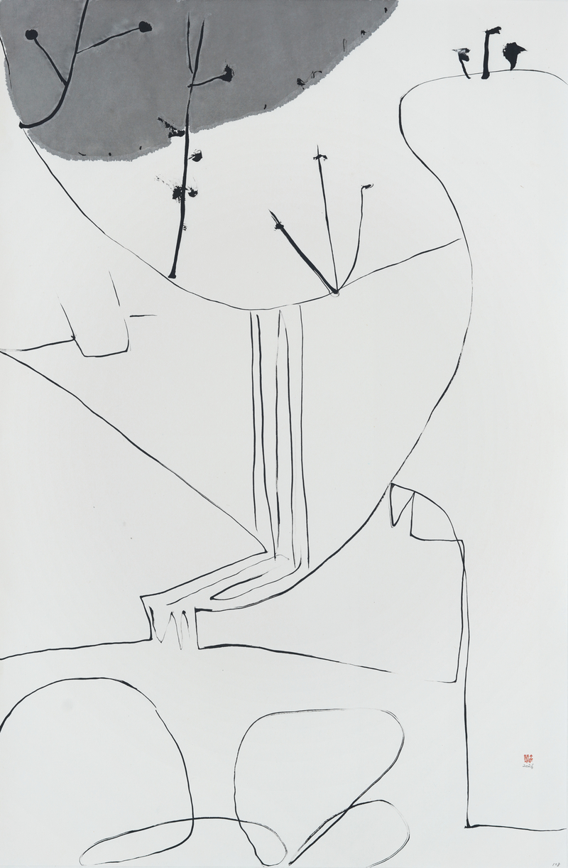 장병언, structure landscape 108, ink_on_paper, painting, 2026